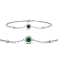 Thumbnail 32 - round-halo-chain-emerald-bracelet-in-FDBRC9637GEMGRANGLE2-NL-WG