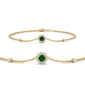 Thumbnail 34 - round-halo-chain-emerald-bracelet-in-FDBRC9637GEMGRANGLE2-NL-YG