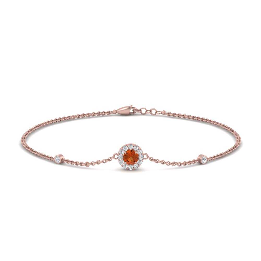 round-halo-chain-orange-sapphire-bracelet-in-FDBRC9637GSAORANGLE2-NL-RG