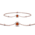 Thumbnail 24 - round-halo-chain-orange-sapphire-bracelet-in-FDBRC9637GSAORANGLE2-NL-RG