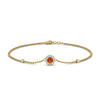 Load image into Gallery viewer, round-halo-chain-orange-sapphire-bracelet-in-FDBRC9637GSAORANGLE2-NL-YG