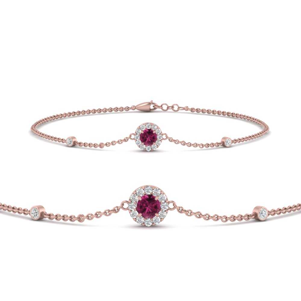 round-halo-chain-pink-sapphire-bracelet-in-FDBRC9637GSADRPIANGLE2-NL-RG