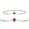 Thumbnail 18 - round-halo-chain-pink-sapphire-bracelet-in-FDBRC9637GSADRPIANGLE2-NL-RG