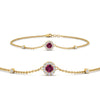 Load image into Gallery viewer, round-halo-chain-pink-sapphire-bracelet-in-FDBRC9637GSADRPIANGLE2-NL-YG