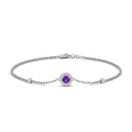 Thumbnail 57 - round-halo-chain-purple-topaz-bracelet-in-FDBRC9637GVITOANGLE2-NL-WG