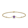 Thumbnail 59 - round-halo-chain-purple-topaz-bracelet-in-FDBRC9637GVITOANGLE2-NL-YG