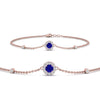 Load image into Gallery viewer, round-halo-chain-sapphire-bracelet-in-FDBRC9637GSABLANGLE2-NL-RG