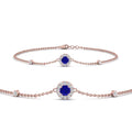 Thumbnail 12 - round-halo-chain-sapphire-bracelet-in-FDBRC9637GSABLANGLE2-NL-RG