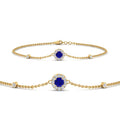 Thumbnail 16 - round-halo-chain-sapphire-bracelet-in-FDBRC9637GSABLANGLE2-NL-YG