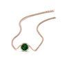 Load image into Gallery viewer, round-halo-emerald-1-carat-necklace-in-FDPD10984GEMGR-1.00CT-NL-RG-CS