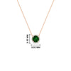 Load image into Gallery viewer, round-halo-emerald-1-carat-necklace-in-FDPD10984GEMGR-1.00CT-NL-RG-CS