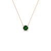 Load image into Gallery viewer, round-halo-emerald-1-carat-necklace-in-FDPD10984GEMGR-1.00CT-NL-RG-CS