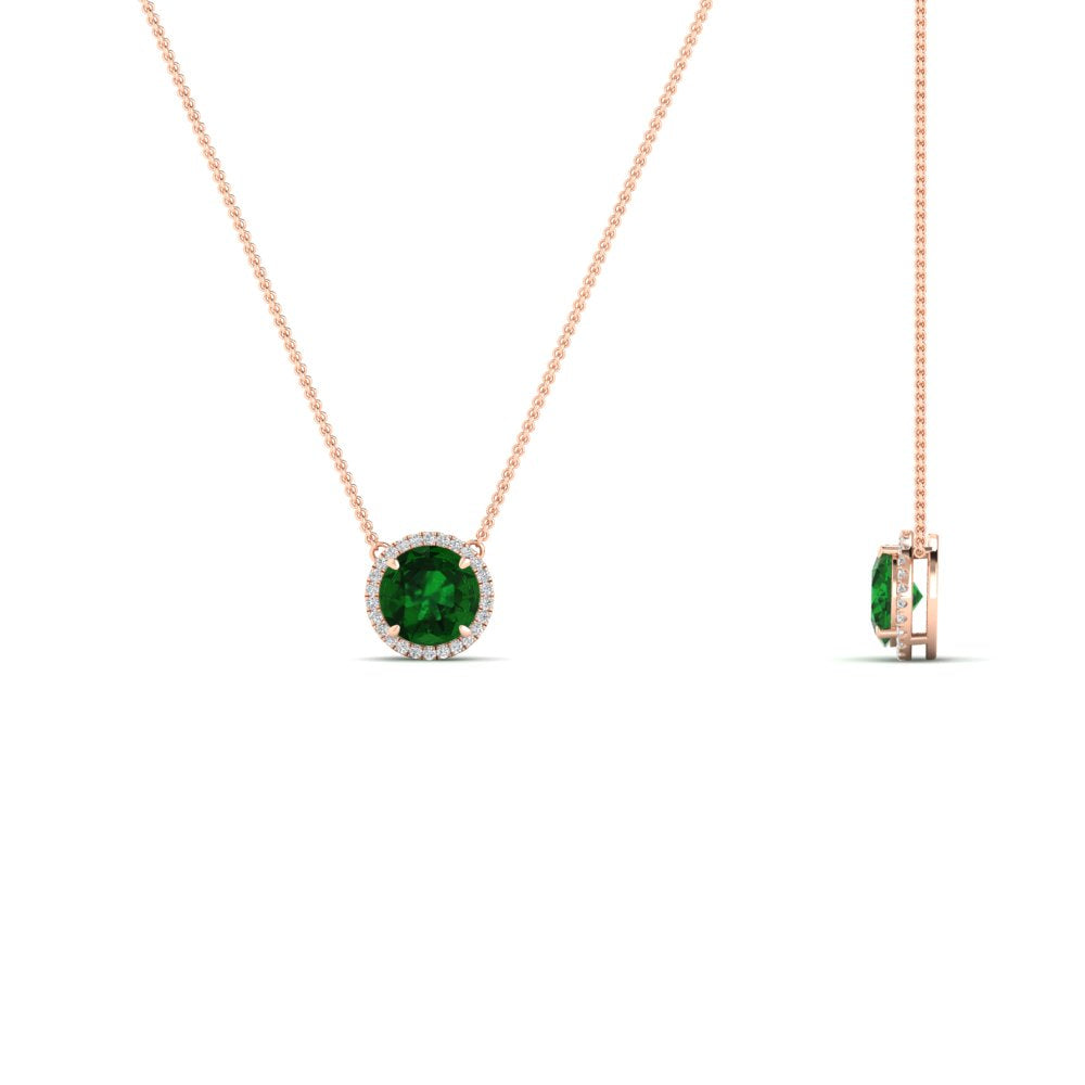 round-halo-emerald-1-carat-necklace-in-FDPD10984GEMGR-1.00CT-NL-RG-CS