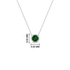 Load image into Gallery viewer, round-halo-emerald-1-carat-necklace-in-FDPD10984GEMGR-1.00CT-NL-WG-CS
