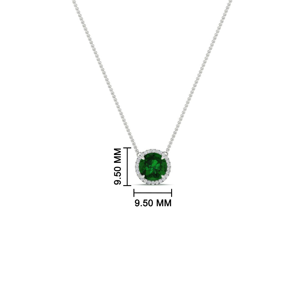 round-halo-emerald-1-carat-necklace-in-FDPD10984GEMGR-1.00CT-NL-WG-CS