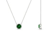 Load image into Gallery viewer, round-halo-emerald-1-carat-necklace-in-FDPD10984GEMGR-1.00CT-NL-WG-CS