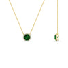 Load image into Gallery viewer, round-halo-emerald-1-carat-necklace-in-FDPD10984GEMGR-1.00CT-NL-YG-CS