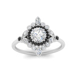 Load image into Gallery viewer, round-halo-floral-black-diamond-engagement-ring-in-white-gold-FD9822RORGBLACKANGLE5-NL-WG?v=1755852217
