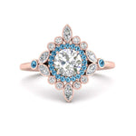 Load image into Gallery viewer, round-halo-floral-blue-topaz-engagement-ring-in-rose-gold-FD9822RORGICBLTO-NL-RG?v=1755852218
