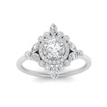 Load image into Gallery viewer, round-halo-floral-diamond-engagement-ring-in-white-gold-FD9822RORANGLE5-NL-WG?v=1755852213

