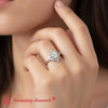 Load image into Gallery viewer, round-halo-floral-engagement-ring-white-gold-fdenr9822ror-model