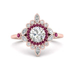 Load image into Gallery viewer, round-halo-floral-pink-sapphire-engagement-ring-in-rose-gold-FD9822RORGSADRPI-NL-RG_b44b7fd4-a1d0-4f09-9bec-3b1816c00282?v=1755852237
