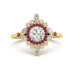 Load image into Gallery viewer, round-halo-floral-pink-sapphire-engagement-ring-in-yellow-gold-FD9822RORGSADRPI-NL-YG_379aef54-43d4-4554-a21d-2c2e5e904344?v=1755852237
