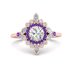 Load image into Gallery viewer, round-halo-floral-purple-topaz-engagement-ring-in-rose-gold-FD9822RORGVITO-NL-RG_6ad4a996-b00f-48d7-a13e-3f3d85877030?v=1755852240
