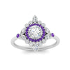Load image into Gallery viewer, round-halo-floral-purple-topaz-engagement-ring-in-white-gold-FD9822RORGVITOANGLE5-NL-WG_e5bf98d0-2d1a-400d-8ee7-60291ed740be?v=1755852239
