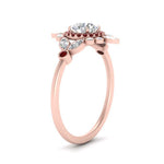 Load image into Gallery viewer, round-halo-floral-ruby-engagement-ring-in-rose-gold-FD9822RORGRUDRANGLE2-NL-RG_bacc4d3f-36fe-4ff4-9eaf-6b7e1cc78570?v=1755852239
