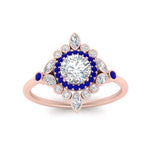 Load image into Gallery viewer, round-halo-floral-sapphire-engagement-ring-in-rose-gold-FD9822RORGSABLANGLE5-NL-RG?v=1755852214
