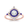 Load image into Gallery viewer, round-halo-floral-sapphire-engagement-ring-in-rose-gold-FD9822RORGSABLANGLE5-NL-RG_a8ea72ce-c859-4460-8c31-c10bcff59c20?v=1755852236