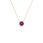 Load image into Gallery viewer, round-halo-pink-sapphire-1-carat-necklace-in-FDPD10984GSADRPI-1.00CT-NL-RG-CS
