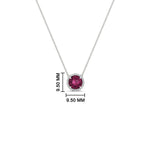 Load image into Gallery viewer, round-halo-pink-sapphire-1-carat-necklace-in-FDPD10984GSADRPI-1.00CT-NL-WG-CS
