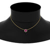 Load image into Gallery viewer, round-halo-pink-sapphire-1-carat-necklace-in-FDPD10984GSADRPI-1.00CT-NL-YG-CS