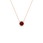 Load image into Gallery viewer, round-halo-ruby-1-carat-necklace-in-FDPD10984GRUDR-1.00CT-NL-RG-CS
