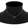Load image into Gallery viewer, round-halo-ruby-1-carat-necklace-in-FDPD10984GRUDR-1.00CT-NL-YG-CS