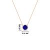 Load image into Gallery viewer, round-halo-sapphire-1-carat-necklace-in-FDPD10984GSABL-1.00CT-NL-RG-CS