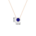 Load image into Gallery viewer, round-halo-sapphire-1-carat-necklace-in-FDPD10984GSABL-1.00CT-NL-RG-CS
