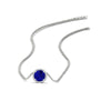 Load image into Gallery viewer, round-halo-sapphire-1-carat-necklace-in-FDPD10984GSABL-1.00CT-NL-WG-CS