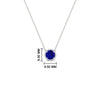 Load image into Gallery viewer, round-halo-sapphire-1-carat-necklace-in-FDPD10984GSABL-1.00CT-NL-WG-CS