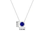 Load image into Gallery viewer, round-halo-sapphire-1-carat-necklace-in-FDPD10984GSABL-1.00CT-NL-WG-CS
