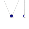 Load image into Gallery viewer, round-halo-sapphire-1-carat-necklace-in-FDPD10984GSABL-1.00CT-NL-WG-CS