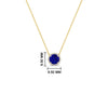 Load image into Gallery viewer, round-halo-sapphire-1-carat-necklace-in-FDPD10984GSABL-1.00CT-NL-YG-CS