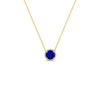 Load image into Gallery viewer, round-halo-sapphire-1-carat-necklace-in-FDPD10984GSABL-1.00CT-NL-YG-CS
