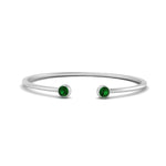 Load image into Gallery viewer, round-minimalist-open-emerald-stacking-ring-in-white-gold-FD9404RORGEMGR-NL-WG.jpg
