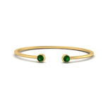 Load image into Gallery viewer, round-minimalist-open-emerald-stacking-ring-in-yellow-gold-FD9404RORGEMGR-NL-YG.jpg
