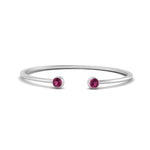 Load image into Gallery viewer, round-minimalist-open-pink-sapphire-stacking-ring-in-white-gold-FD9404RORGSADRPI-NL-WG.jpg
