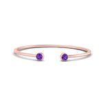 Load image into Gallery viewer, round-minimalist-open-purple-topaz-stacking-ring-in-rose-gold-FD9404RORGVITO-NL-RG.jpg

