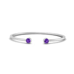 Load image into Gallery viewer, round-minimalist-open-purple-topaz-stacking-ring-in-white-gold-FD9404RORGVITO-NL-WG.jpg
